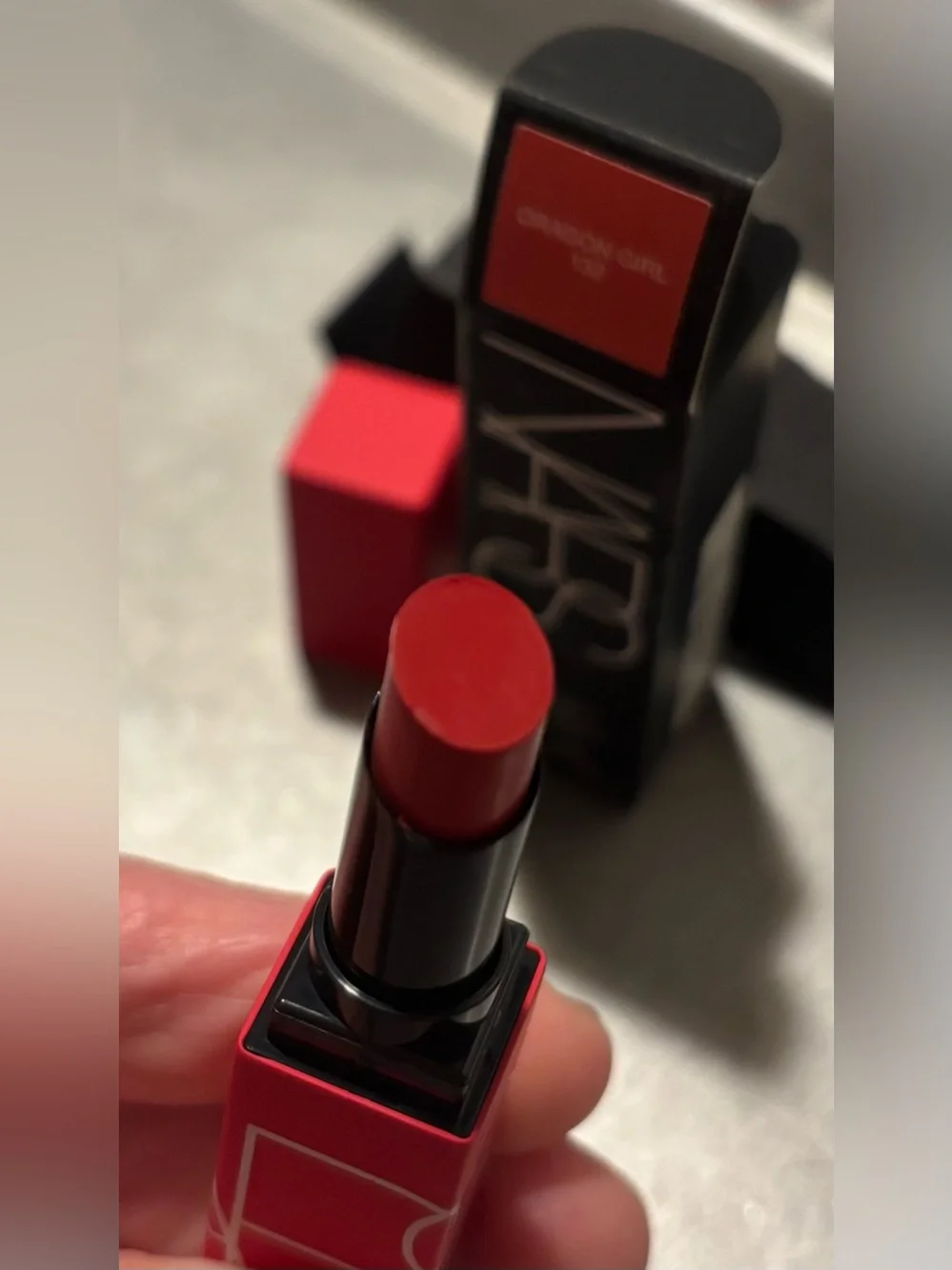 NARS Powermatte Lipstick — Dragon Girl (Bold Red) mini bullet